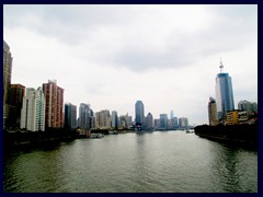 View of Yuexiu distric and Haizhu district in central Guangzhou from a bridge above Pearl River.